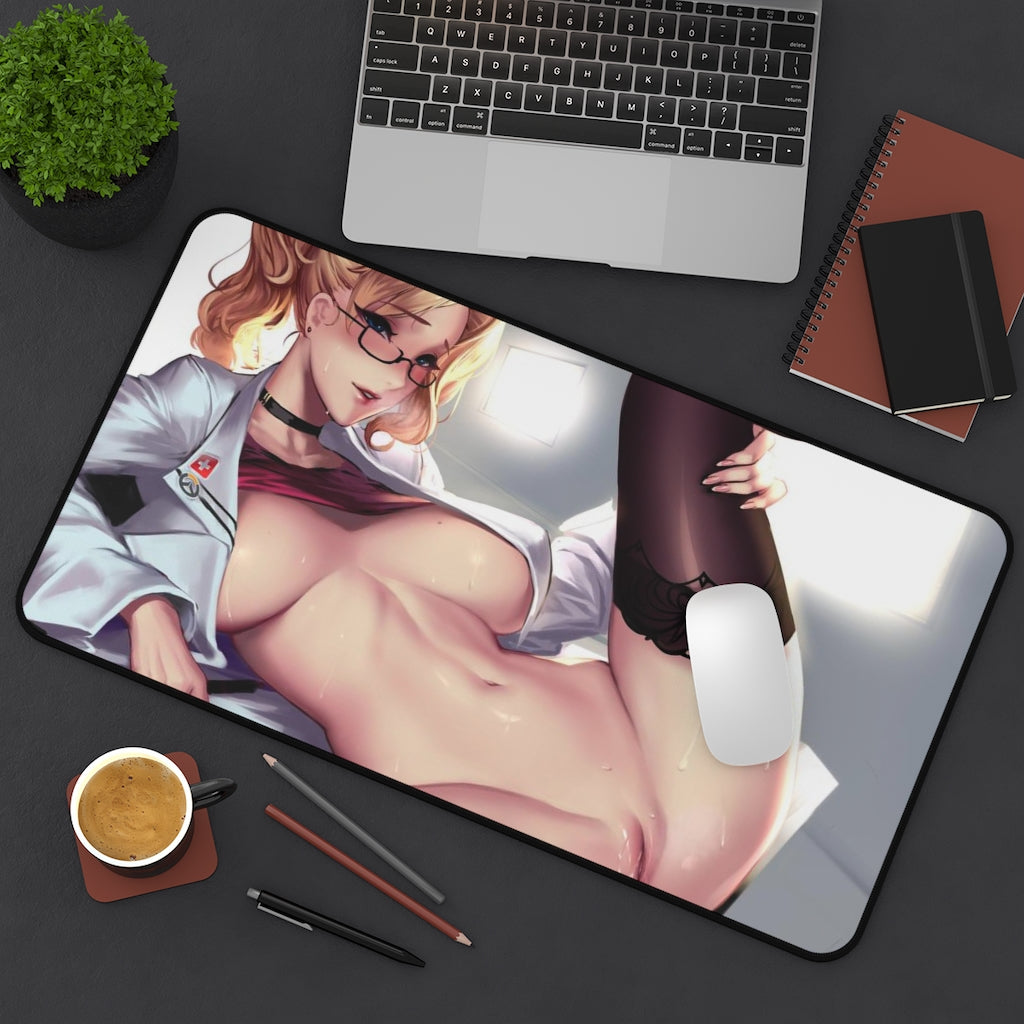 Hentai Nude Mercy Dr Ziegler Overwatch Desk Mat - Lewd Mousepad - Gaming Girl Playmat