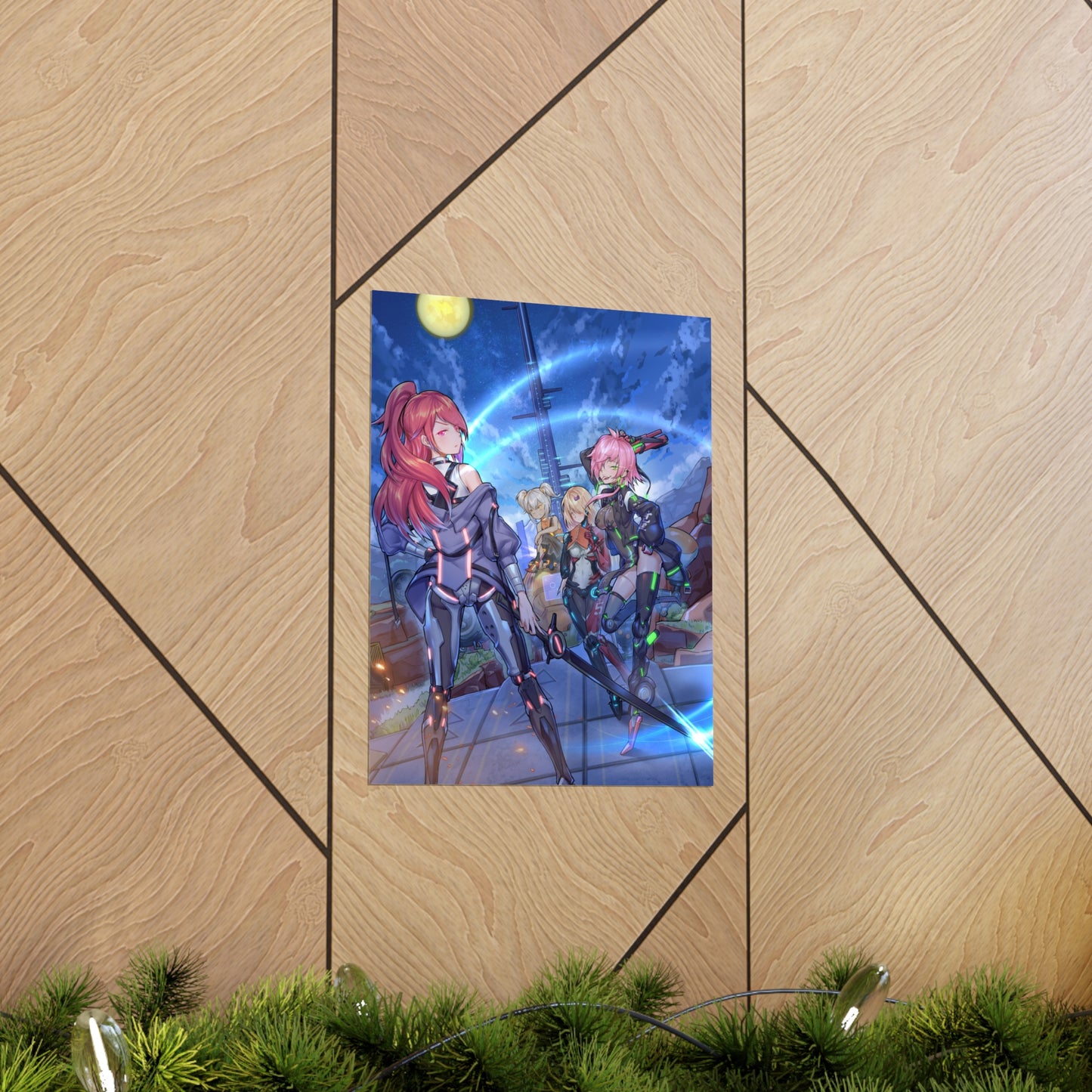 Tower Of Fantasy Neon Waifus Poster - Gaming Decor Wall Art - Premium Matte Vertical Poster