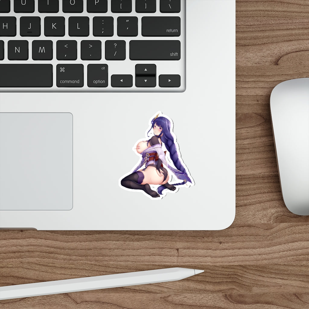 Thick Raiden Shogun Genshin Impact Waterproof Sticker - Ecchi Vinyl Decal