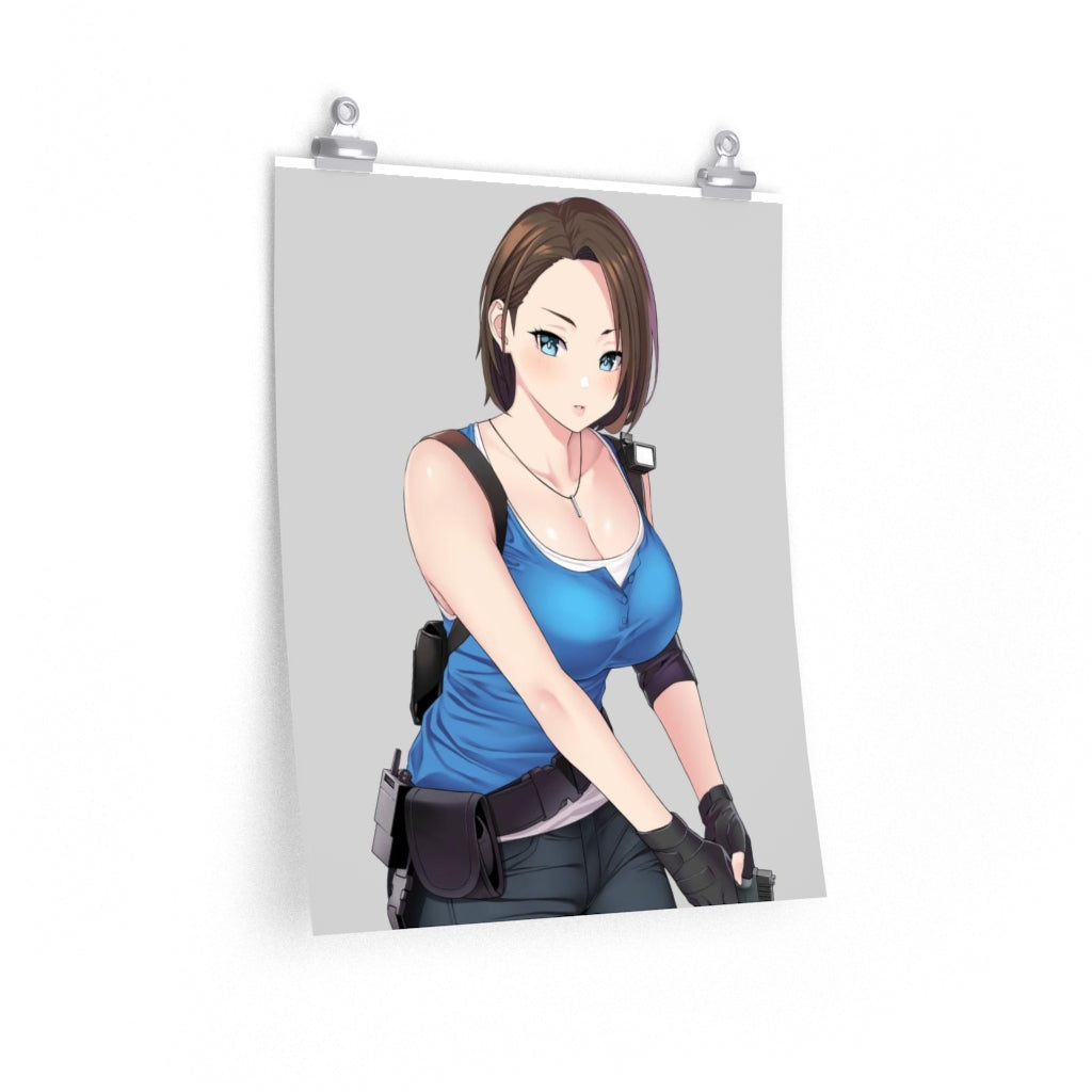 Sexy Jill Valentine Resident Evil Poster - Lewd Premium Matte Vertical Poster - Adult Wall Art