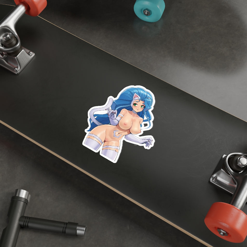 Topless Felicia Darkstalkers Waterproof Sticker - Ecchi Vinyl Decal