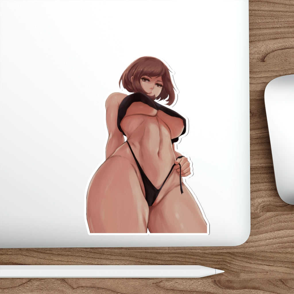 Thick Urara Ochako Waterproof Sticker - Ecchi Bikini Anime My Hero Academia Vinyl Car Decal