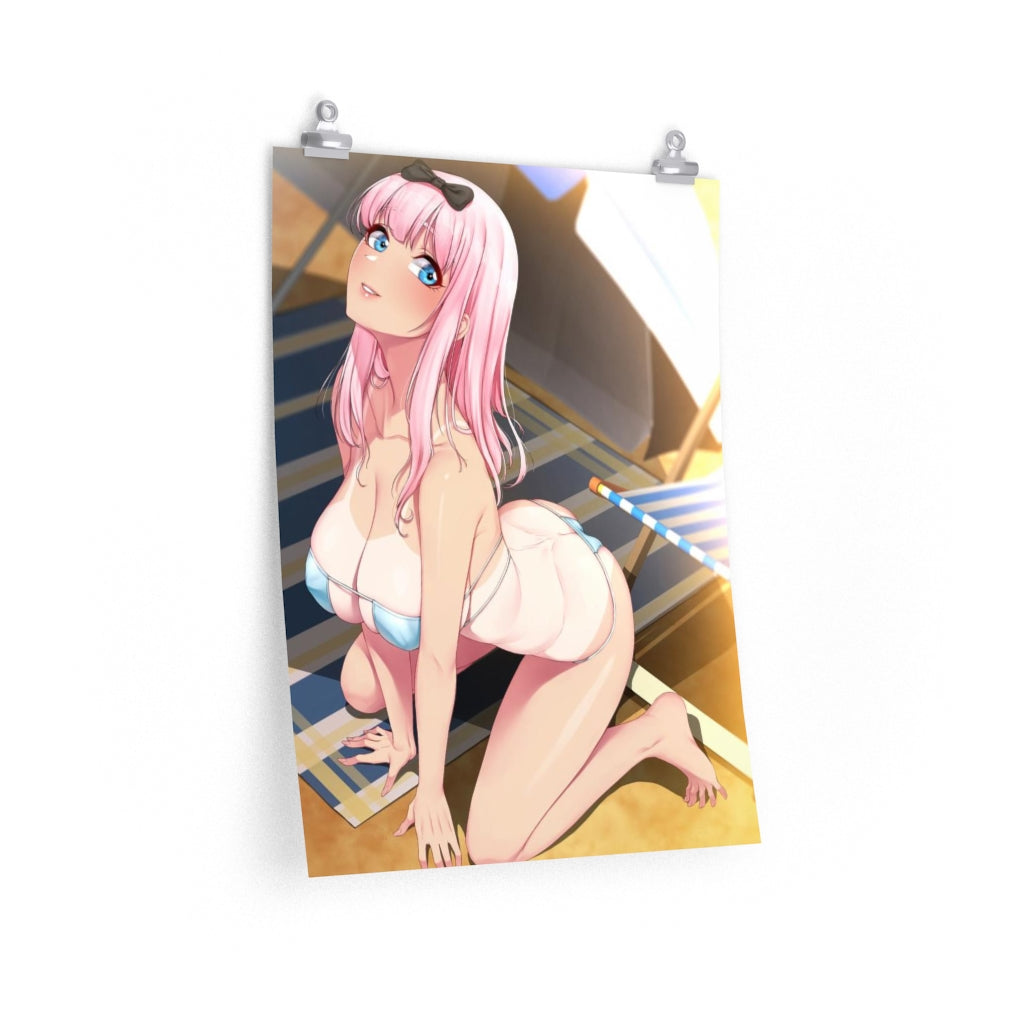 Sexy Bikini Chika Fujiwara Tan Lines Kaguya Sama Love is War Poster - Lewd Premium Matte Vertical Poster - Adult Wall Art