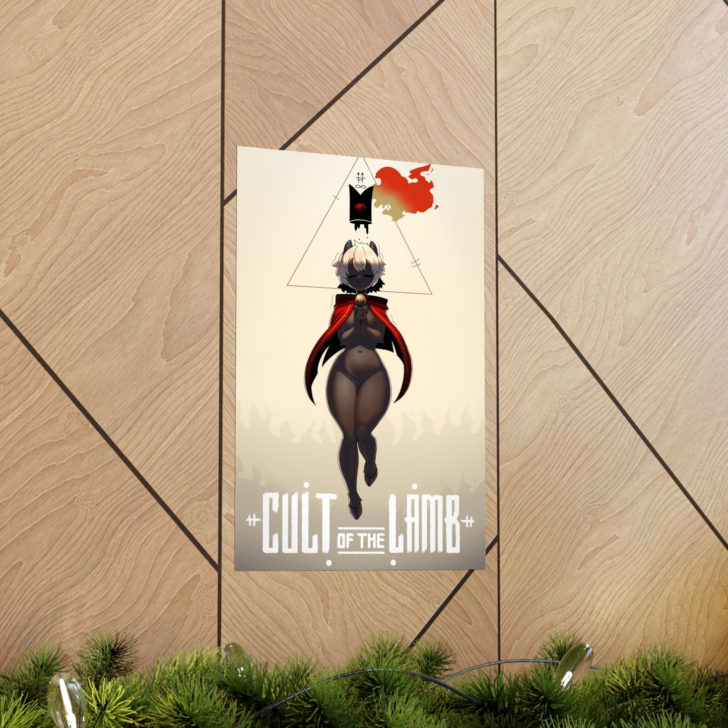 Cult of the Lamb Poster - Ecchi Waifu Parody Gaming Decor Wall Art - Premium Matte Vertical Poster