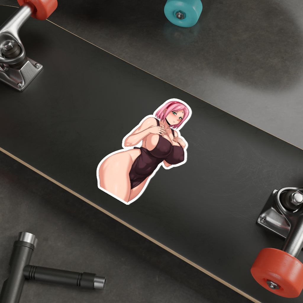 Thick Tits Apron Sakura Naruto Waterproof Sticker - Ecchi Vinyl Decal