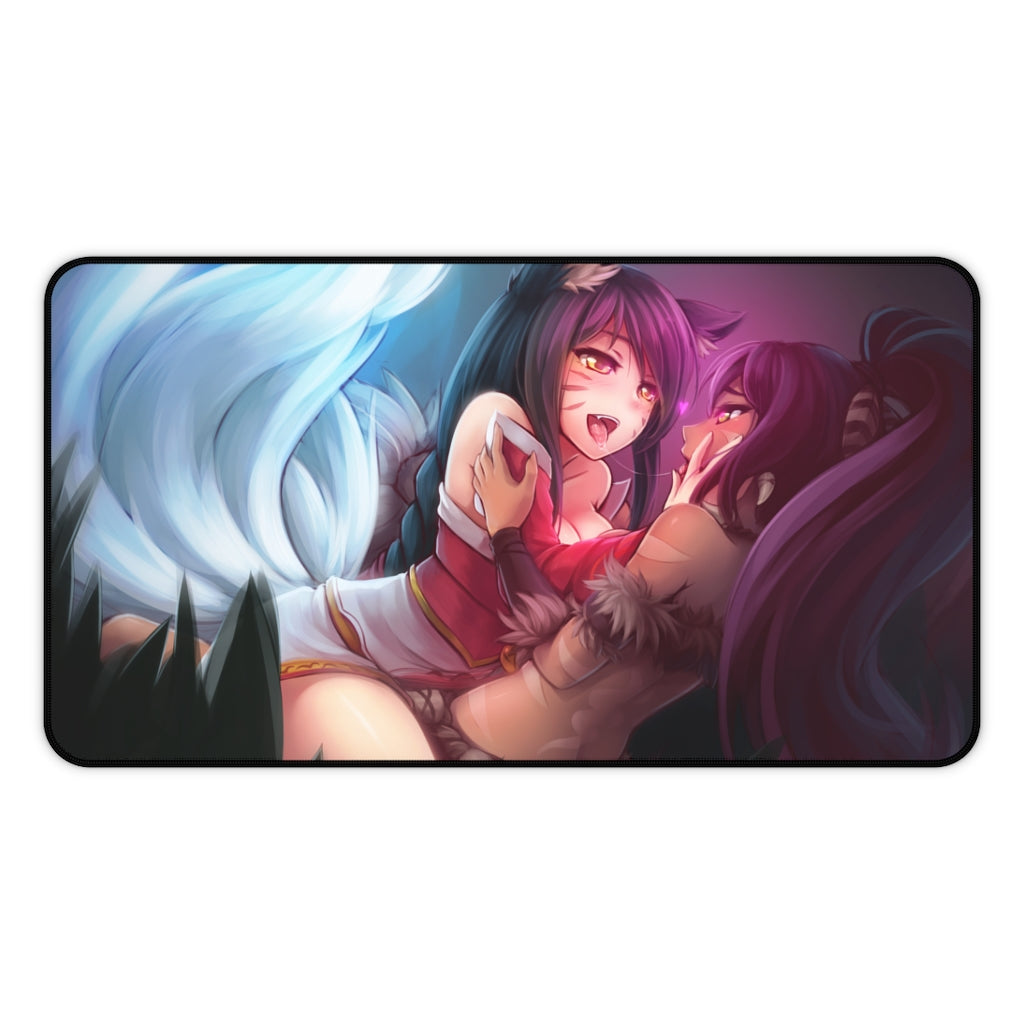 League of Legends Ahri and Nidalee Yuri Desk Mat - Non Slip Mousepad