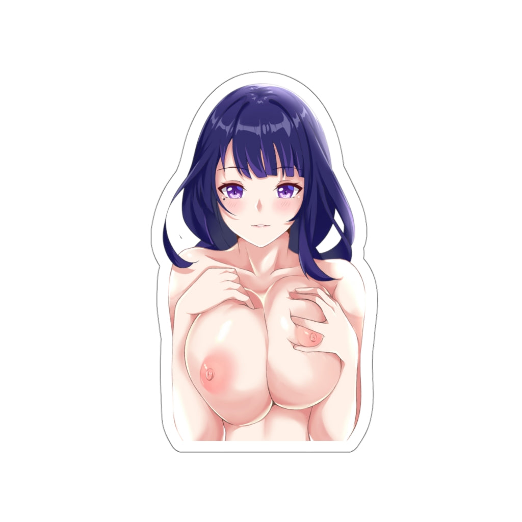 Genshin Impact Raiden Shogun Topless Tits Waterproof Sticker - Ecchi Vinyl Decal