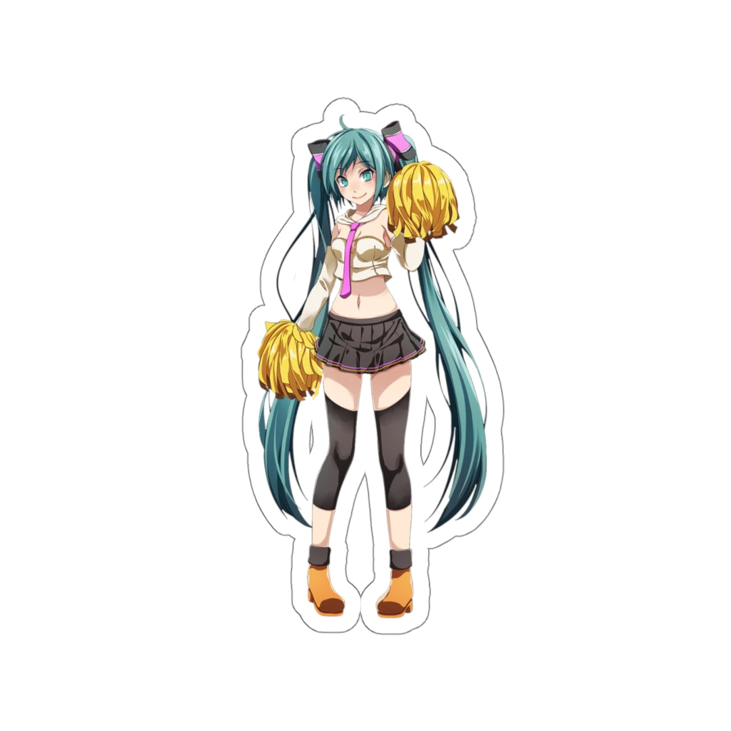 Cheerleader Hatsune Miku Waterproof Sticker - Ecchi Vinyl Decal