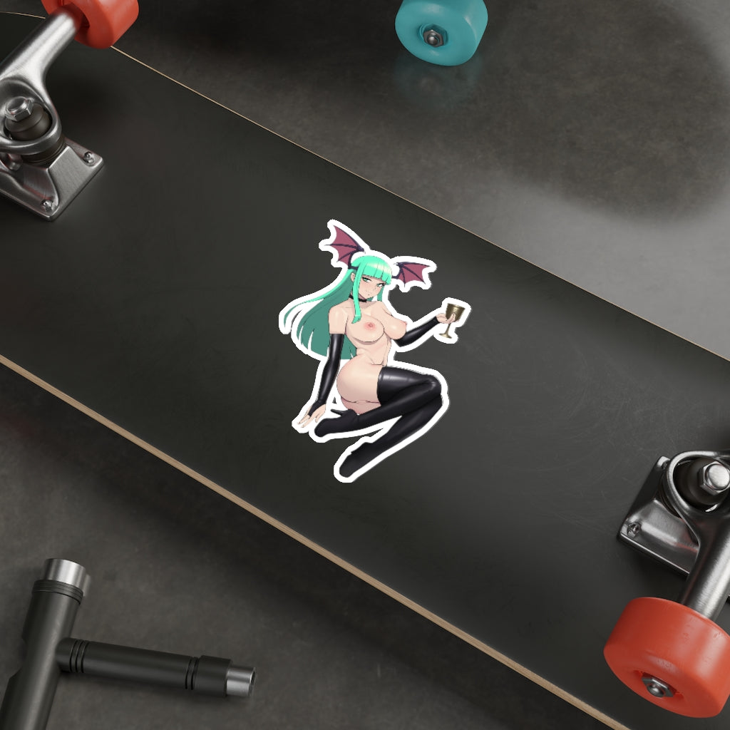 Nude Tits Morrigan Darkstalkers Waterproof Sticker - Ecchi Vinyl Decal