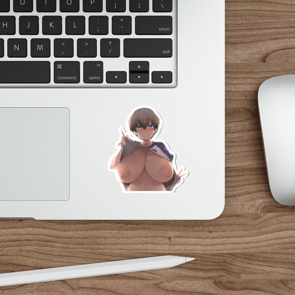 Uzaki Chan Big Naked Tits Waterproof Decal - Ecchi Boobs Vinyl Sticker