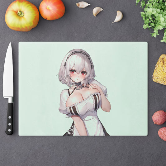 Glass Cutting Board - Sexy Busty Maid Sirius Azu Lane