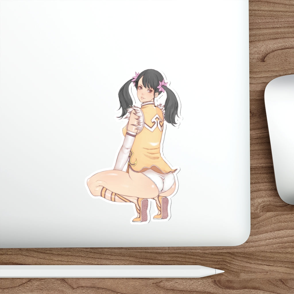 Tekken Sexy Butt Ling Xiaoyu Waterproof Sticker - Ecchi Vinyl Decal