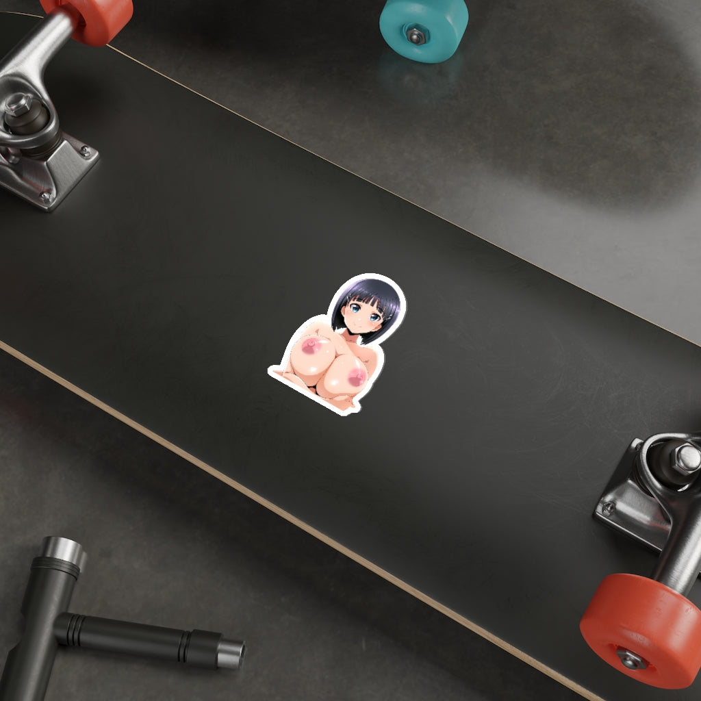 Topless Kirigaya Suguha Sword Art Online Peeker Waterproof Sticker - Ecchi Vinyl Decal