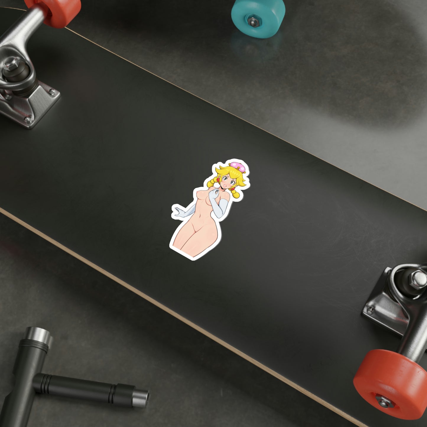 Nude Peachette Super Mario Waterproof Sticker - Ecchi Vinyl Decal