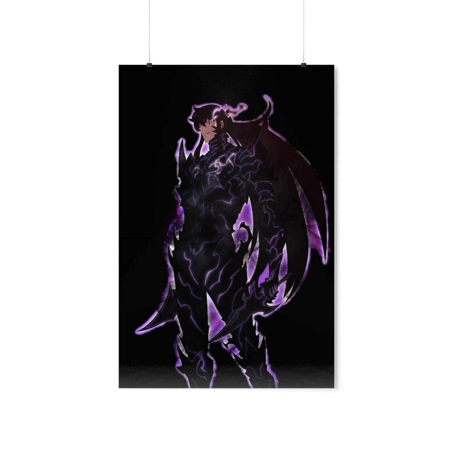 Solo Leveling Poster - Premium Matte Vertical Poster - Sung Jin Woo God Form Anime Wall Art Decor