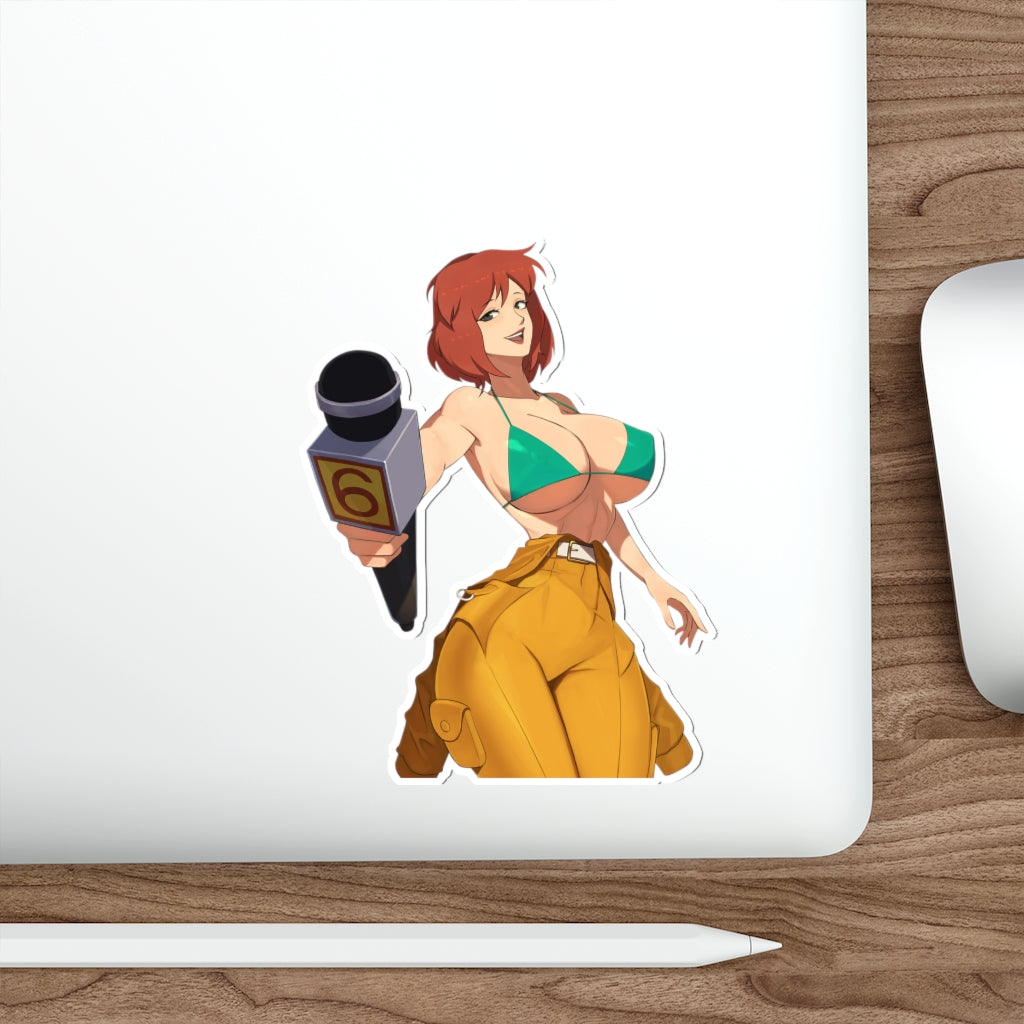 Big Tits Reporter April O'Neil Teenage Mutant Ninja Turtles Waterproof Sticker - Ecchi Vinyl Decal