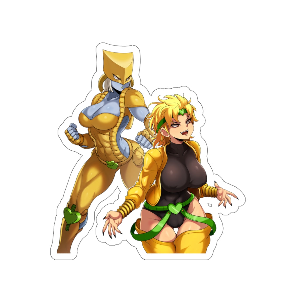 Busty Female Dio and The World Waterproof Sticker - Ecchi Vinyl Decal