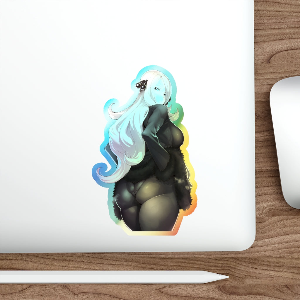 Holographic Pokemon Sticker - Thick Butt Cynthia - Ecchi Holographic Car Decal