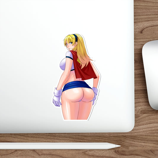 Big Butt Super Girl Waterproof Sticker - Ecchi Vinyl Decal