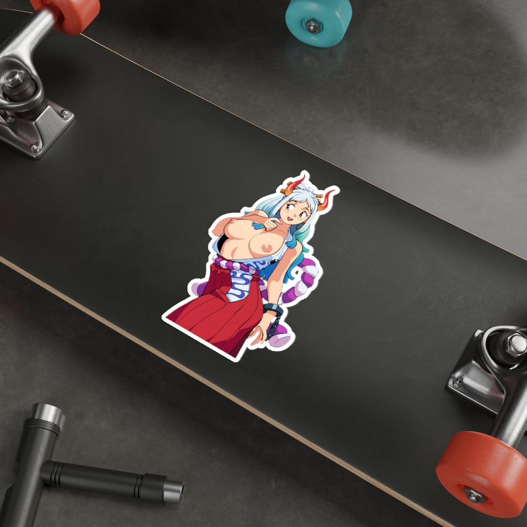 Topless Yamato One Piece Waterproof Sticker - Ecchi Vinyl Decal