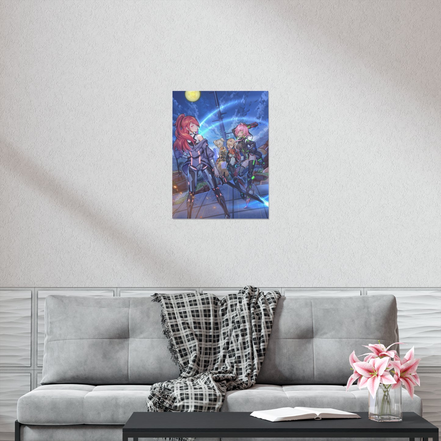 Tower Of Fantasy Neon Waifus Poster - Gaming Decor Wall Art - Premium Matte Vertical Poster