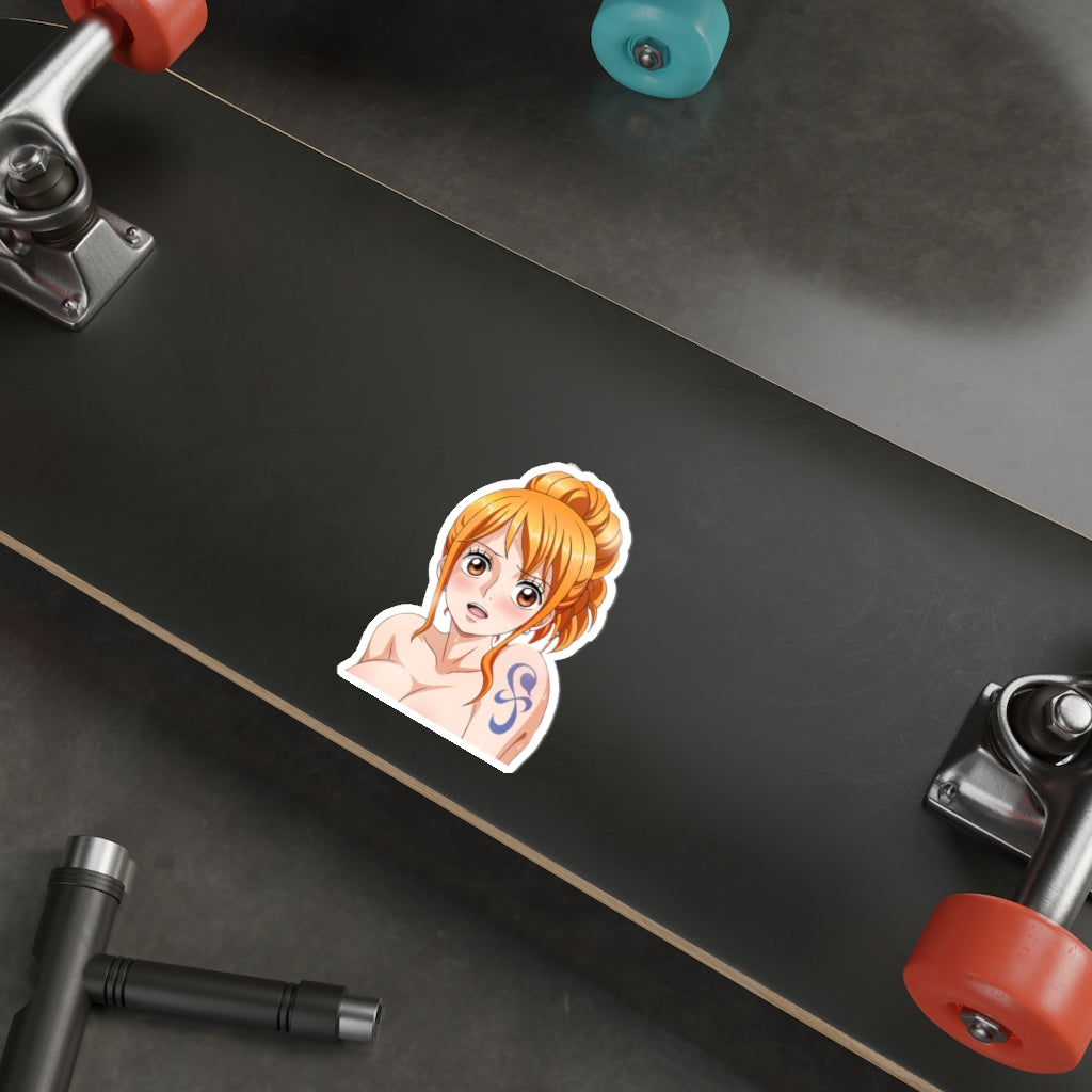 Nami Boobs Peeker Sticker - One Piece Car Window Sticker Peeker - Waterproof Ecchi Vinyl Car Decal