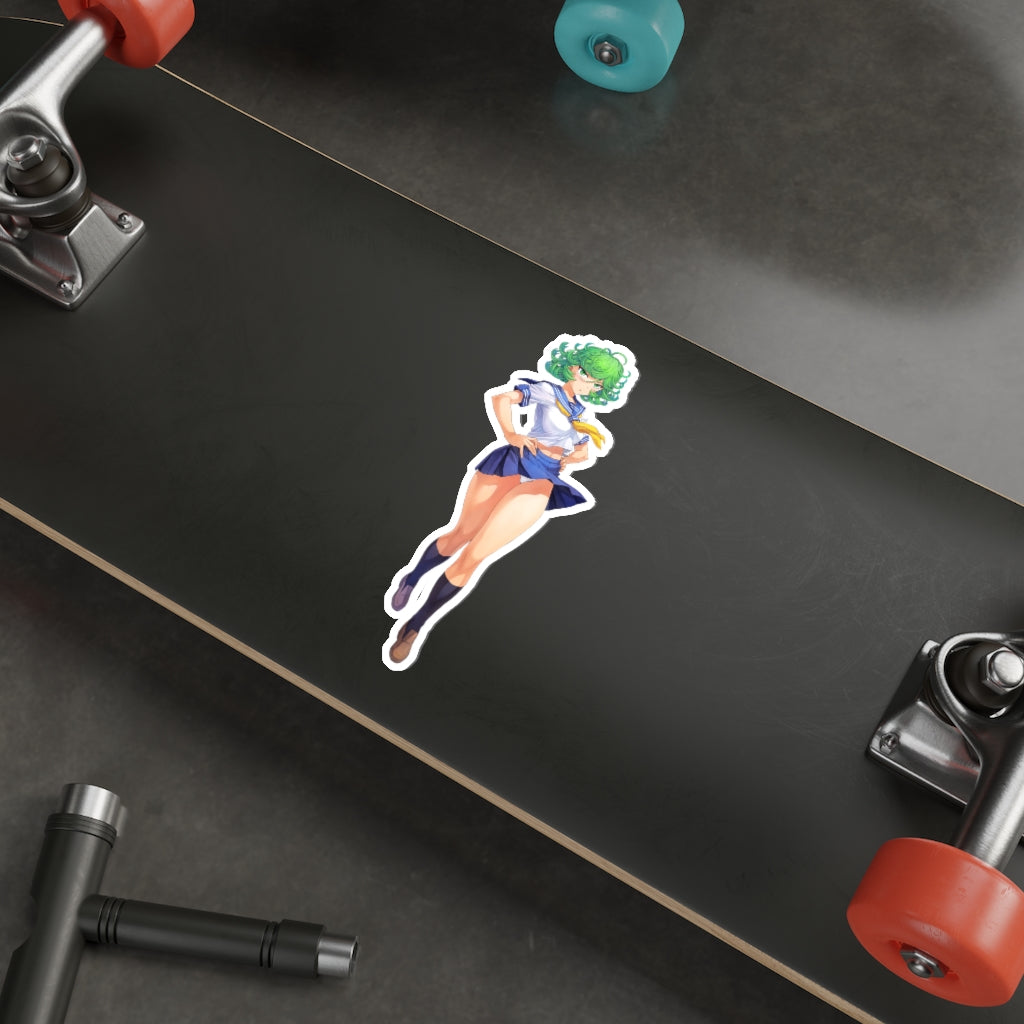 One Punch Man Tatsumaki School Girl Waterproof Sticker - Ecchi Vinyl Decal