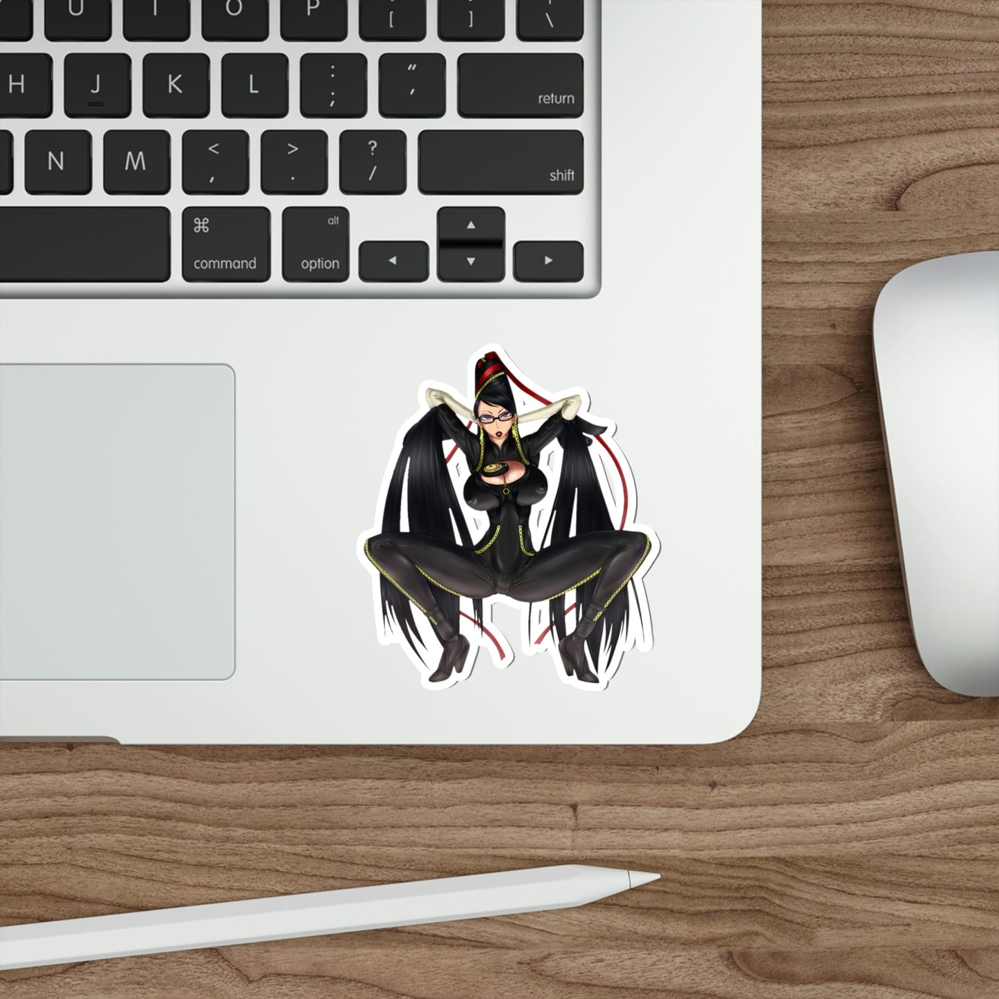 Sexy Squatting Bayonetta Waterproof Sticker - Weatherproof Vinyl Car Decal