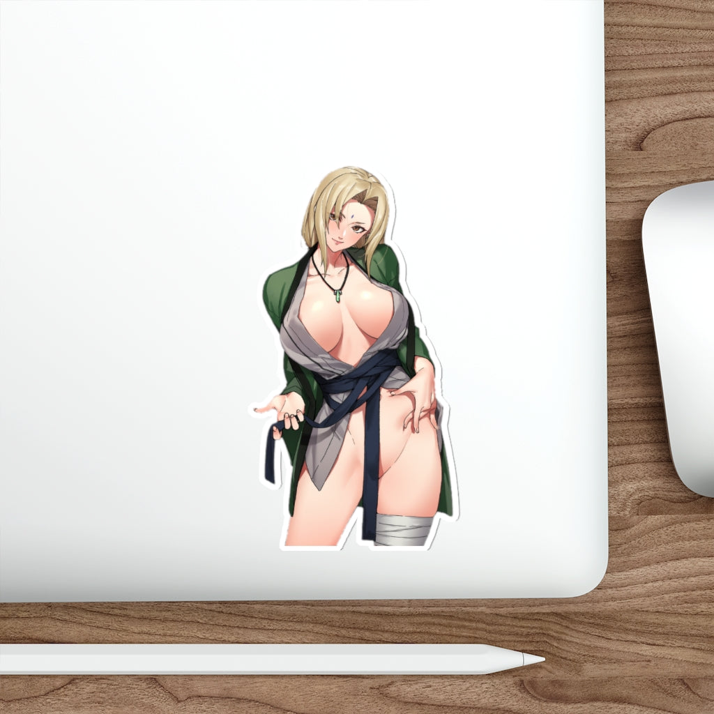 Teasing Tsunade Naruto Waterproof Sticker - Ecchi Vinyl Decal