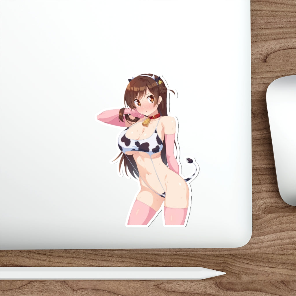 Rent a Girlfriend Sexy Cow Girl Bikini Chizuru Mizuhara Waterproof Sticker - Ecchi Vinyl Decal