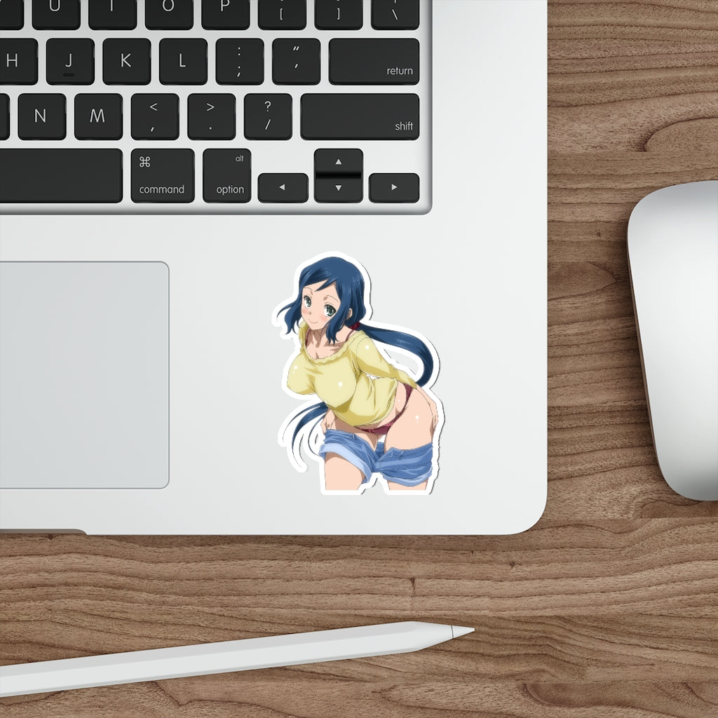 Gundam Rinko Iori Undressing Waterproof Sticker - Ecchi Vinyl Decal - Lewd Anime Sticker