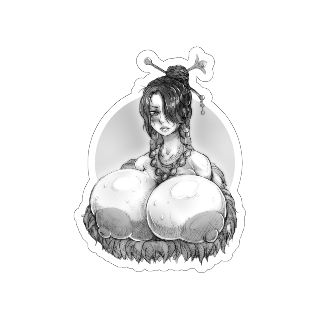 Oppai Pencil Lulu Waterproof Sticker - Final Fantasy X Ecchi Vinyl Anime Car Decal