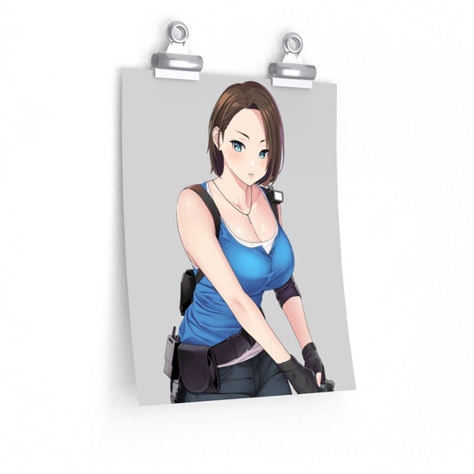 Sexy Jill Valentine Resident Evil Poster - Lewd Premium Matte Vertical Poster - Adult Wall Art