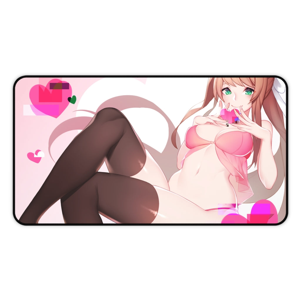 Doki Doki Literature Club Mousepad - Monika Lingerie Large Desk Mat - Ecchi DDLC Mouse Pad - MTG Playmat