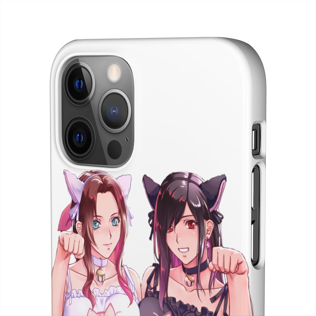 Tifa and Aerith Anime Phone Case - Final Fantasy Kawaii Aesthetic Snap Case