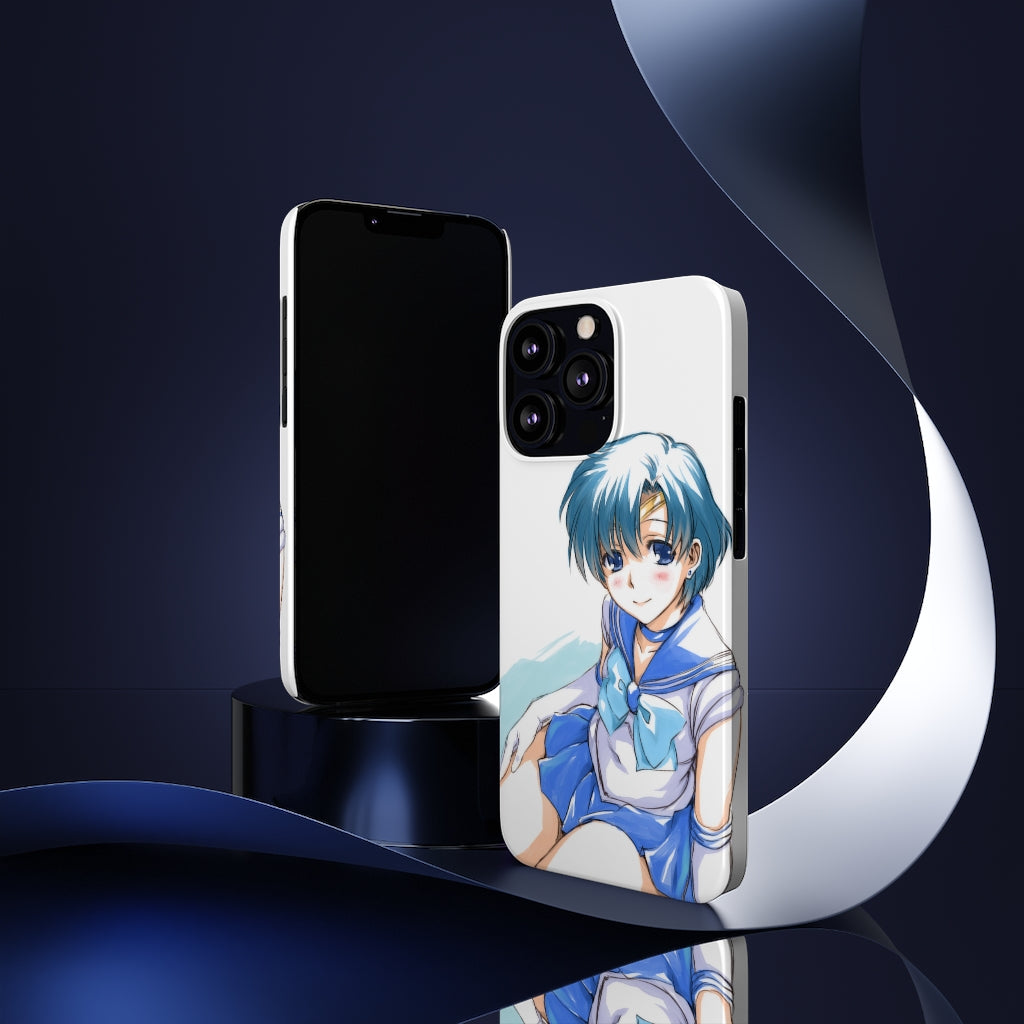 iPhone 13 Case - iPhone 12 Case - Sailor Mercury Anime Phone Case - Sailor Moon Phone Case