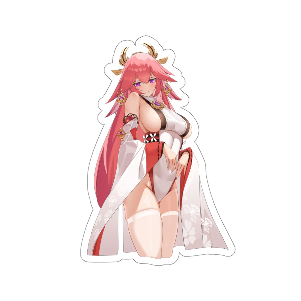 Hot Yae Miko Genshin Impact Waterproof Sticker - Ecchi Vinyl Decal