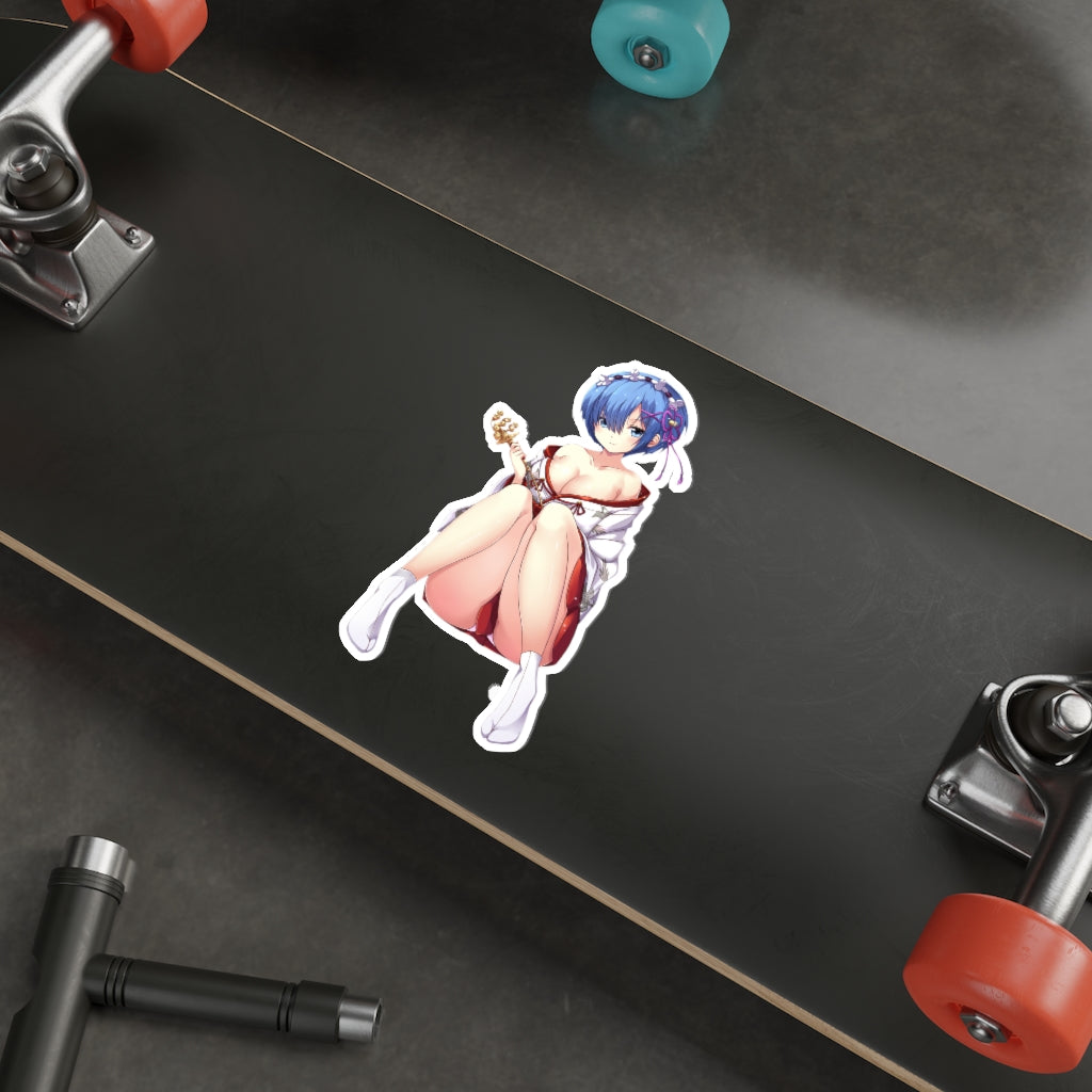 Sexy Yukata Rem Re Zero Waterproof Sticker - Ecchi Vinyl Decal