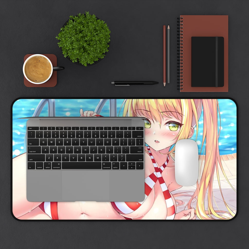 Fate Grand Order Sexy Mousepad - Saber Bikini Anime Desk Mat - Ecchi Playmat