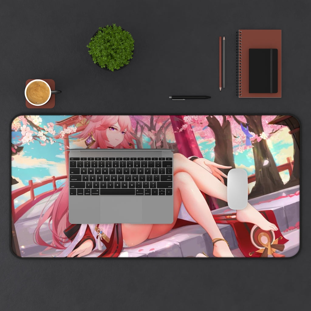 Genshin Impact Sexy Mousepad - Yae Ecchi Desk Mat - Gaming Playmat