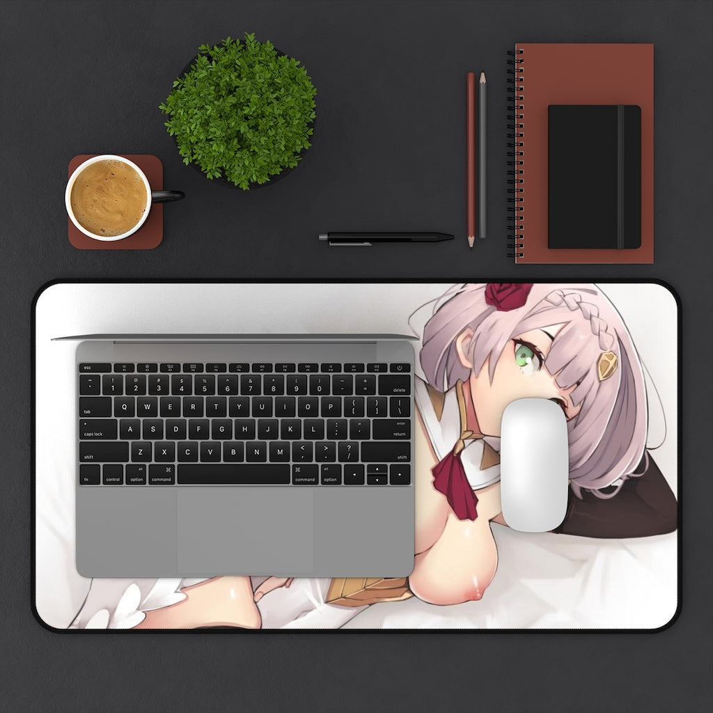 Nude Tits Noelle Genshin Impact Desk Mat - Non Slip Mousepad