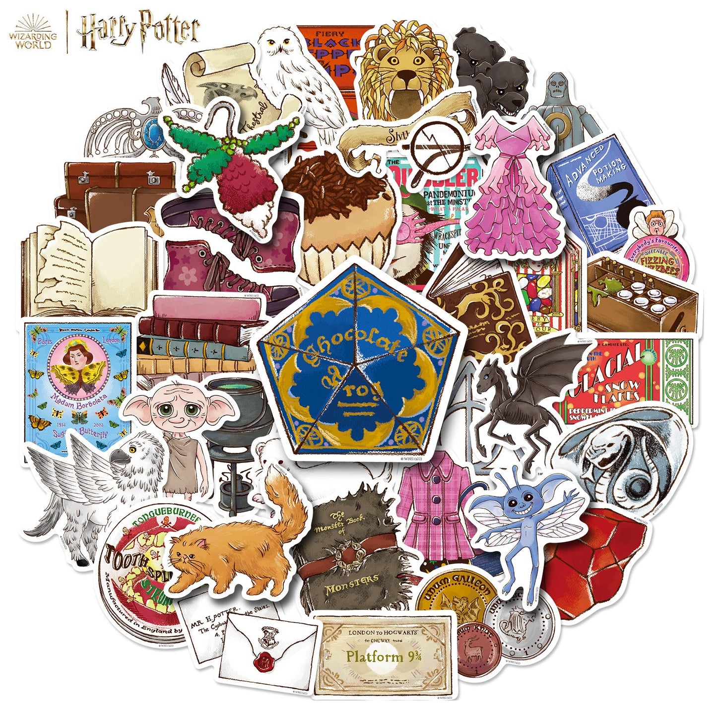 50pcs/Pack Cartoon Harry Potter Stickers