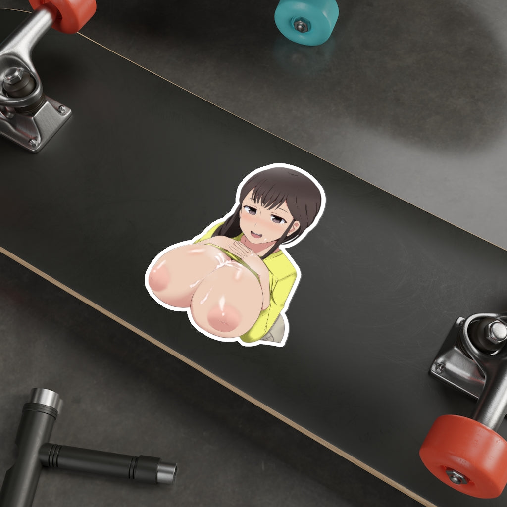 Segawa Misato Shirobako Nude Boobs Peeker Waterproof Sticker - Ecchi Vinyl Decal