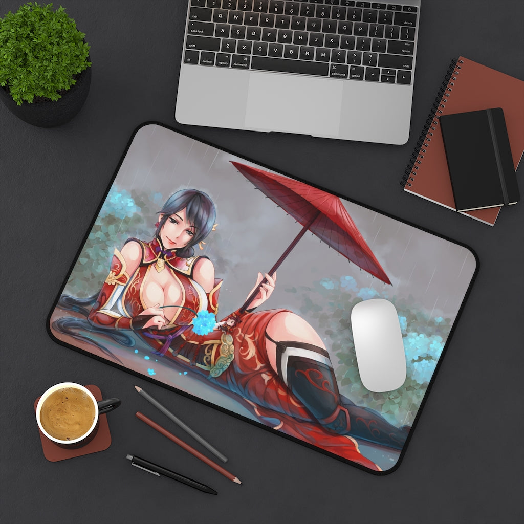 Dynasty Warriors Lian Shi Umbrella Desk Mat - Non Slip Musou Gaming Mousepad