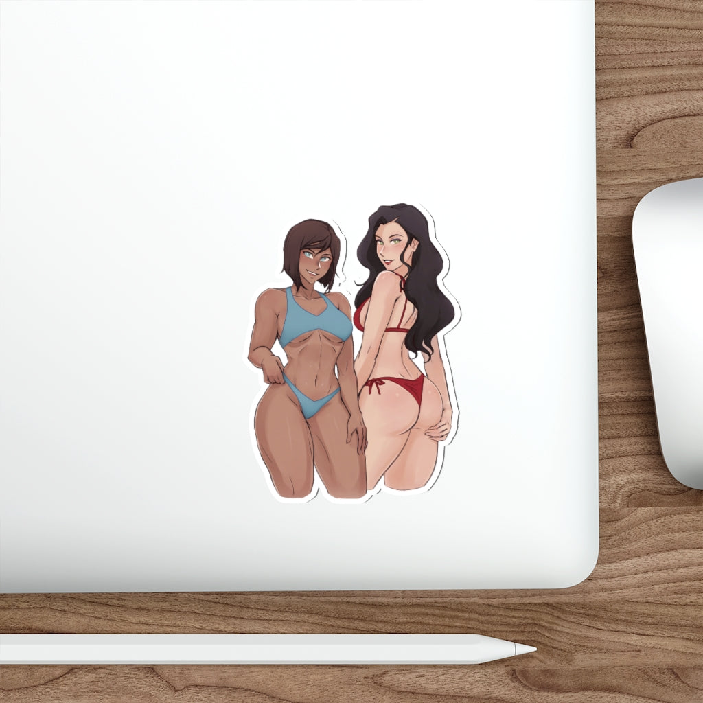 Korrasami Bikini Waterproof Sticker - The Legend of Korra Ecchi Vinyl Anime Decal