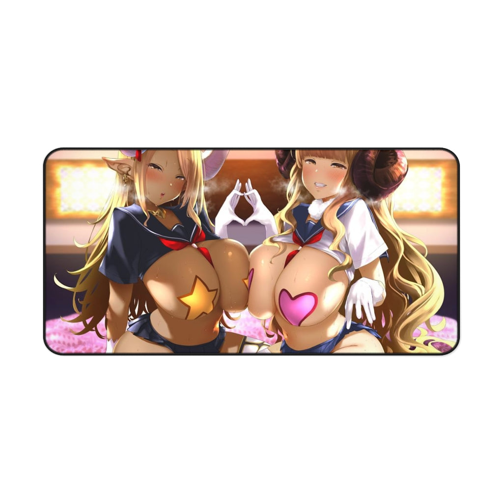 Granblue Fantasy Sexy Mousepad - Thick Waifus Pasties Anime Desk Mat - Ecchi Playmat