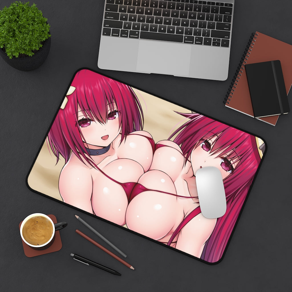 Sexy Anime Boobs Mousepad Doujin - Oppai Desk Mat - Big Gaming Mouse Pad - MTG Playmat