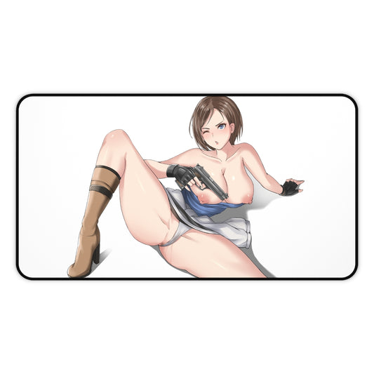 Resident Evil Hentai Tits Jill Valentine Desk Mat - Ecchi Mousepad - Adult Playmat