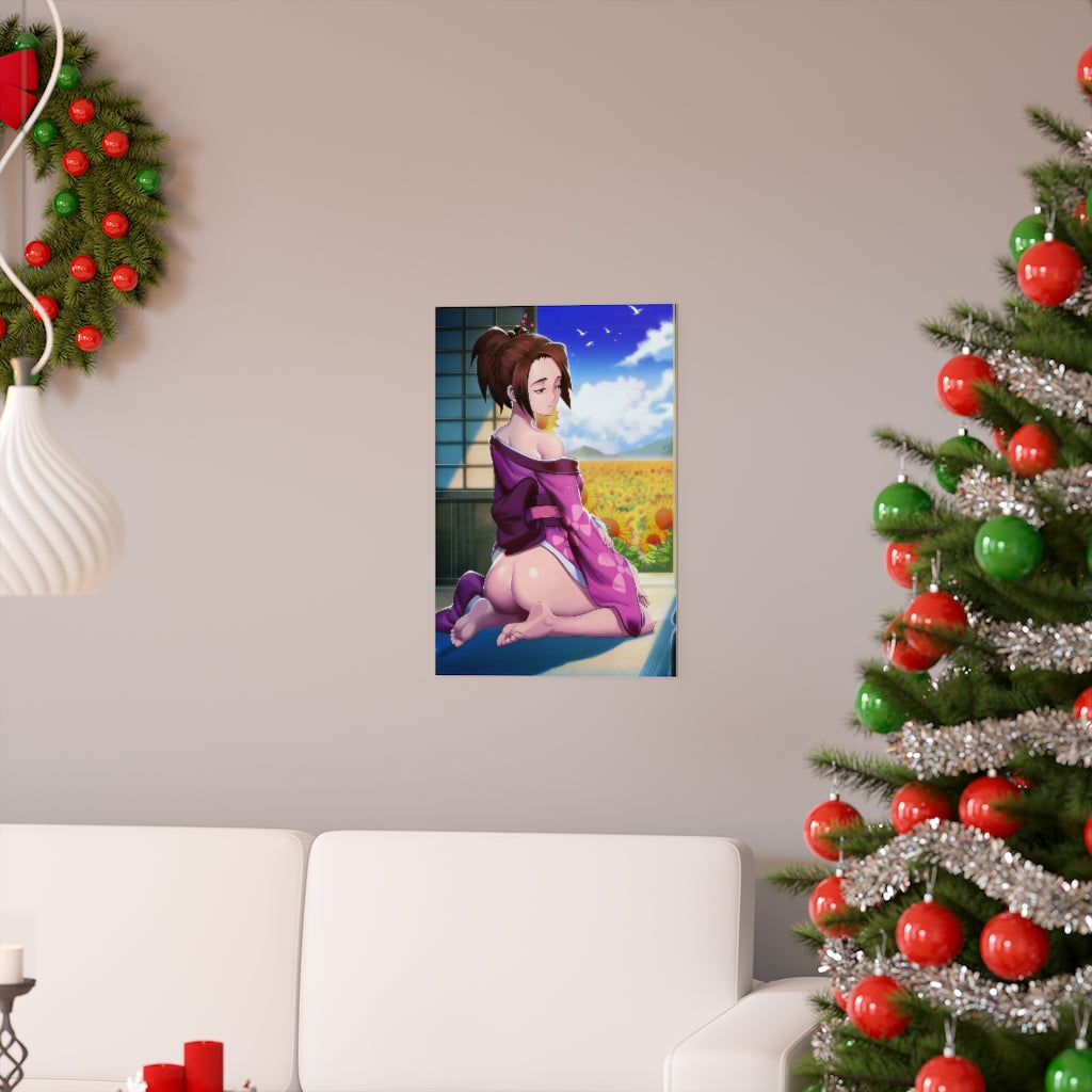 Affiche Ecchi Nude Butt Fuu Samurai Champloo - Affiche verticale mate de qualité supérieure obscène - Art mural pour adultes