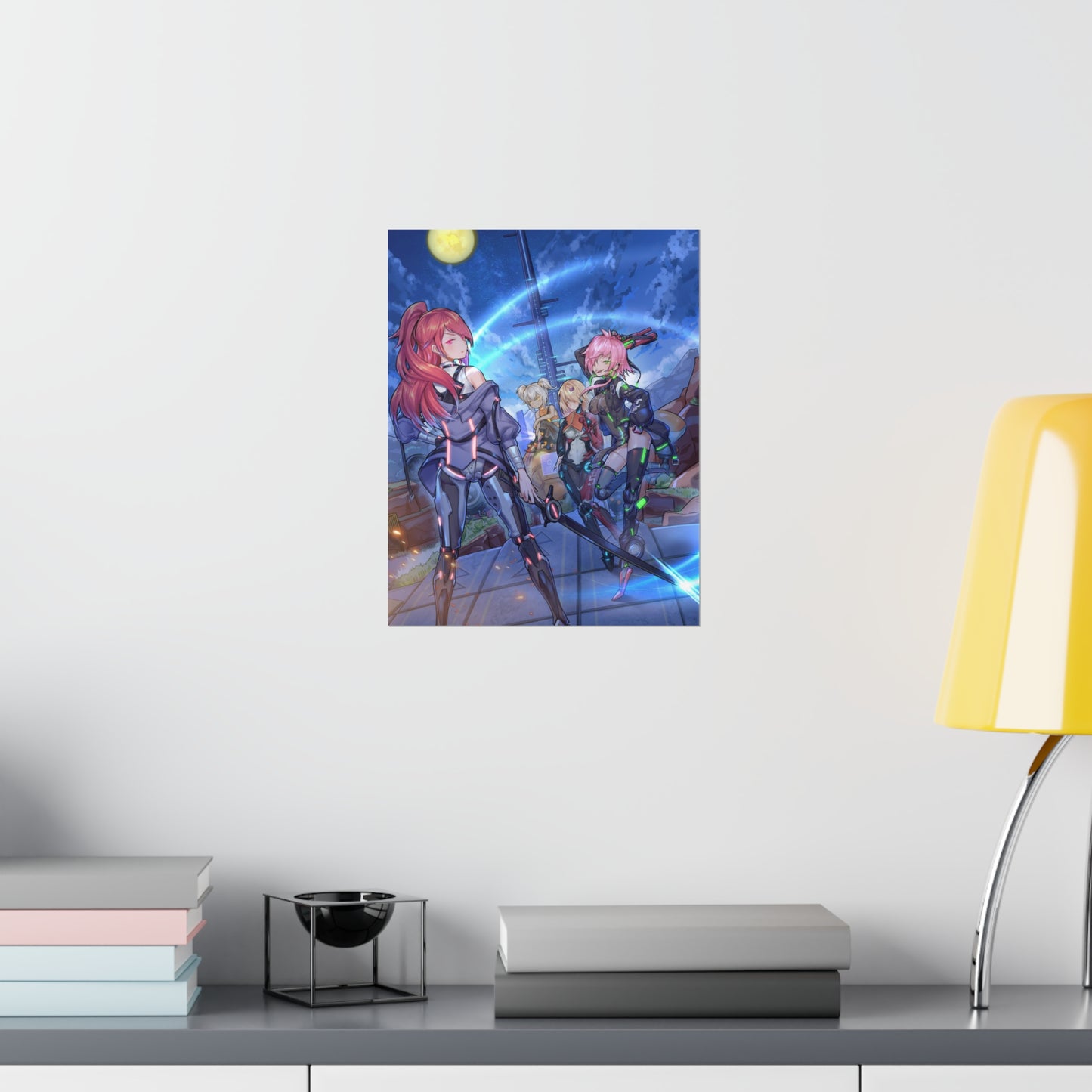 Tower Of Fantasy Neon Waifus Poster - Gaming Decor Wall Art - Premium Matte Vertical Poster